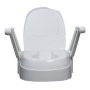 Raised Toilet Seat with Swing Back Arms